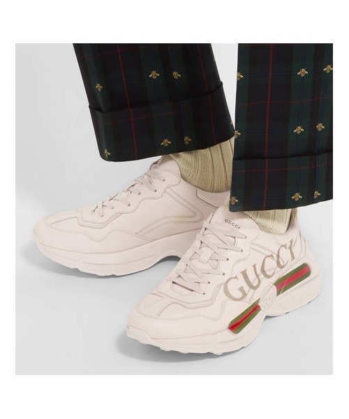 GUCCI（グッチ）の「Gucci Rhyton Printed Leather Sneakers（スニーカー・メンズ・White・Uk12/Uk10.5/Uk11/Uk9.5/Uk10/Uk9/Uk8/Uk8.5/Uk7/Uk7.5/Uk6/Uk13）」の4枚目の写真