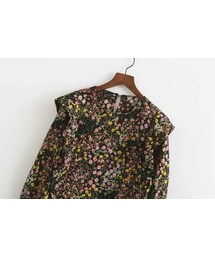 ZARA（ザラ）の「レトロ 花柄ブラウス シャツ（シャツ/ブラウス