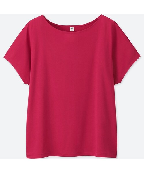 UNIQLO（ユニクロ）の「ドレープクルーネックT（半袖）（Tシャツ/カットソー・レディース・WHITE 00/BLACK 09/LIGHT GRAY 02/BLUE 68/PINK 12/PINK 10/OLIVE 56・XL/L/XXL/XS/M/3XL/S）」の6枚目の写真
