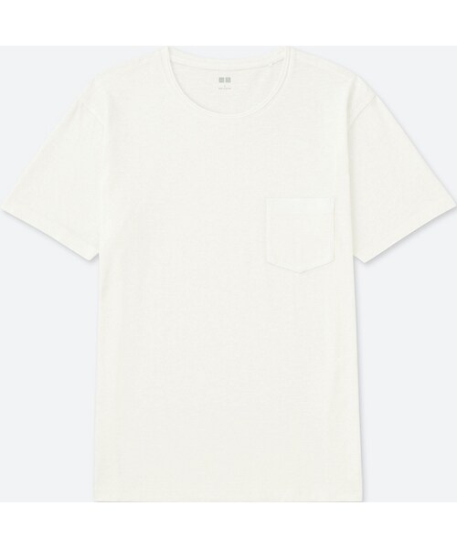 UNIQLO（ユニクロ）の「ウォッシュスラブクルーネックT（半袖）（Tシャツ/カットソー・メンズ・GREEN 54/GRAY 03/RED 16/DARK GRAY 08/WHITE 00/BLUE 62/CREAM 40/BLUE 68・M/XS/L/3XL/S/XXL/XL/4XL）」の2枚目の写真