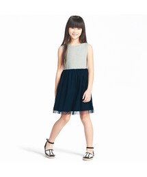 UNIQLO | GIRLS チュールノースリーブワンピース(ワンピース)