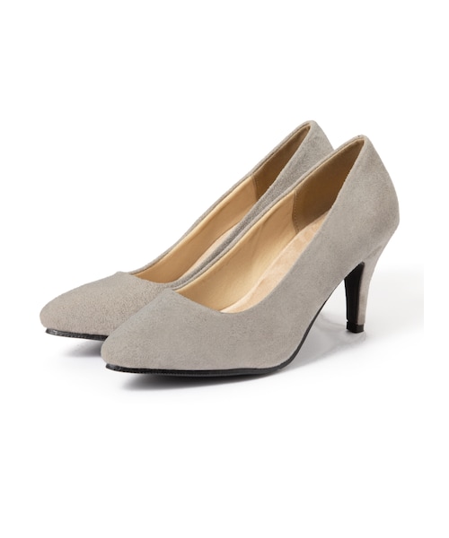 GRL（グレイル）の「低反発ポインテッドトゥスエードパンプス（パンプス・レディース・ブラック/グレープ/ラベンダー/モカ/レッド/ブルー/イエロー/ピンク/グリーン/ネイビー/グレー/アイボリー/ベージュ/キャメル・24.5）」の3枚目の写真