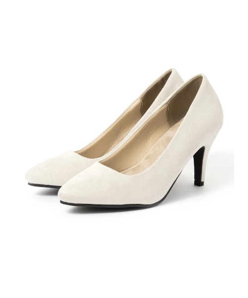 GRL（グレイル）の「低反発ポインテッドトゥスエードパンプス（パンプス・レディース・ブラック/グレープ/ラベンダー/モカ/レッド/ブルー/イエロー/ピンク/グリーン/ネイビー/グレー/アイボリー/ベージュ/キャメル・24.5）」の2枚目の写真