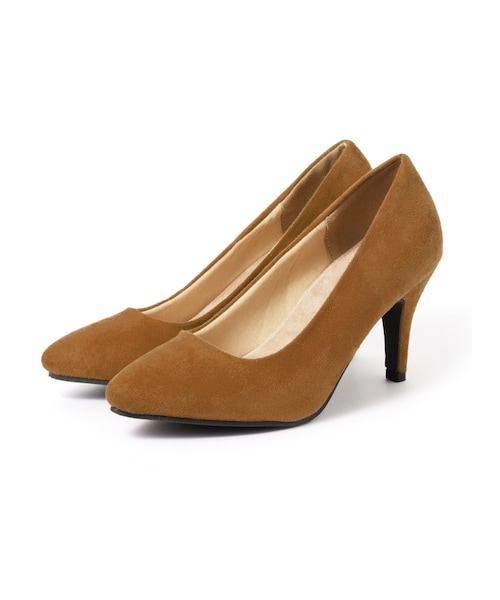 GRL（グレイル）の「低反発ポインテッドトゥスエードパンプス（パンプス・レディース・ブラック/グレープ/ラベンダー/モカ/レッド/ブルー/イエロー/ピンク/グリーン/ネイビー/グレー/アイボリー/ベージュ/キャメル・24.5）」の4枚目の写真