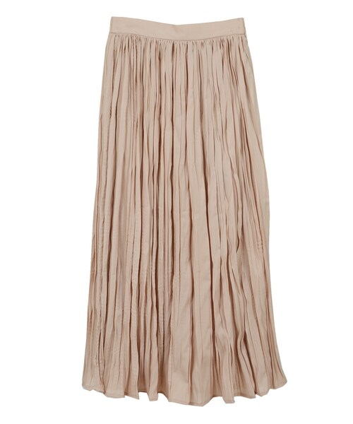 STYLEBLOCK（スタイルブロック）の「シフォンワッシャープリーツマキシスカート（スカート・レディース・ホワイト/ラベンダー/ライトベージュ/ピンク/イエロー/ブラック・M）」の3枚目の写真