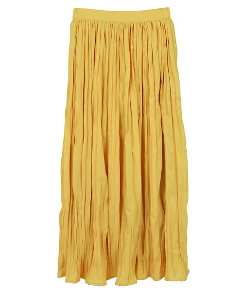 STYLEBLOCK（スタイルブロック）の「シフォンワッシャープリーツマキシスカート（スカート・レディース・ホワイト/ラベンダー/ライトベージュ/ピンク/イエロー/ブラック・M）」の5枚目の写真