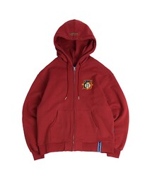 ROMANTIC CROWN | Ceremony Tape Hood Zip Up_Burgundy(その他)