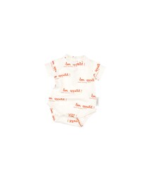 cache cache | tinycottons　bon appetit ss body(ロンパース)