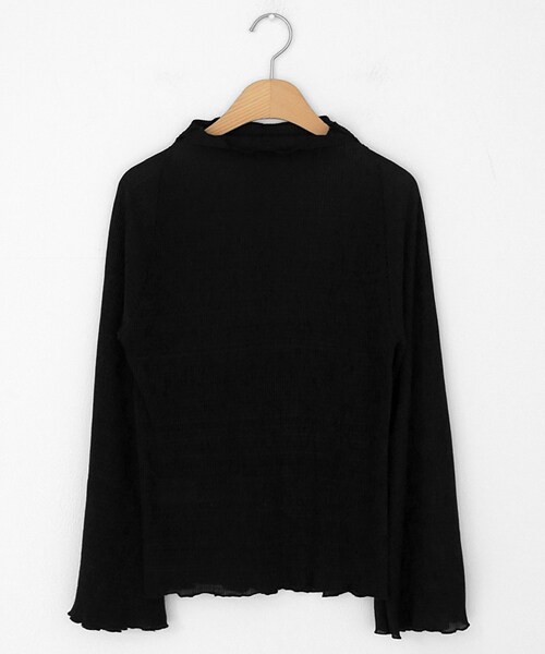 DHOLIC（ディーホリック）の「ベルスリーブリンクルブラウス（シャツ/ブラウス・レディース・ベージュ/ホワイト/ブラック/ブルー・FREE）」の3枚目の写真