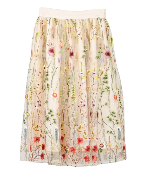 STYLEBLOCK（スタイルブロック）の「チュール花柄刺繍スカート（スカート）」 - WEAR