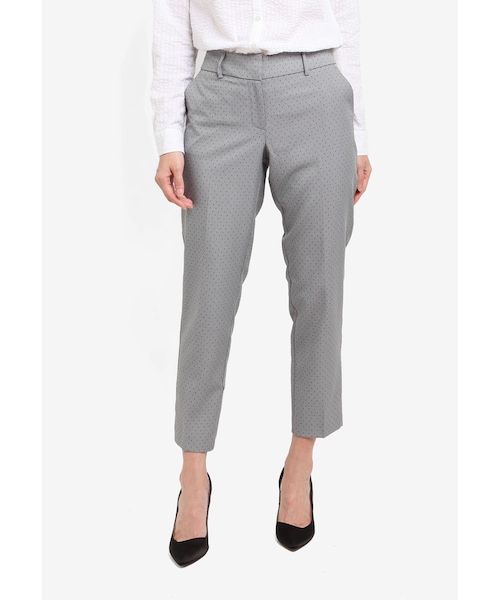 grey ankle grazer trousers