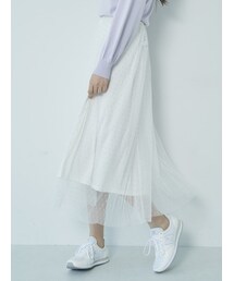 earth music&ecology | ・2wayラメドビーチュールスカート(スカート)