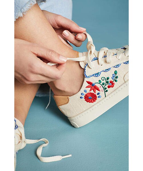 soludos embroidered sneakers