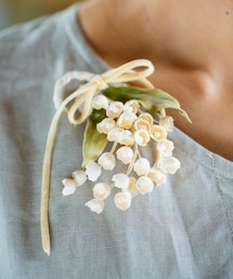 m.soeur | すずらんのコサージュ＊(ブローチ/コサージュ)