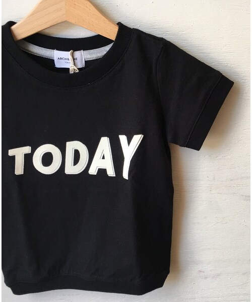 cache cache（カシュ カシュ）の「ARCH&LINE SLUB TODAY TEE(black）（Tシャツ/カットソー・キッズ・その他）」の2枚目の写真