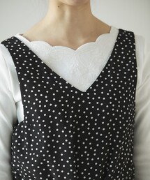 tocco closet | ネックスカラ刺繍入りテレコトップス(その他トップス)
