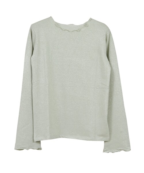 STYLEBLOCK（スタイルブロック）の「ラメ天竺メロープルオーバー（Tシャツ/カットソー・レディース・ホワイト/ピンク/グリーン系/グレー・M）」の3枚目の写真