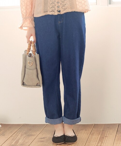 Crisp（クリスプ）の「ボーイフレンドデニムパンツ（デニムパンツ・レディース・ブルー/ネイビー/アイボリー・FREE）」の3枚目の写真