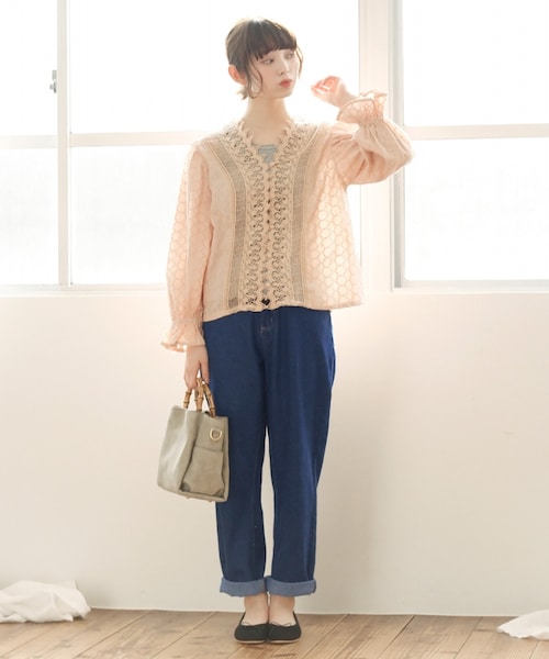 Crisp（クリスプ）の「ボーイフレンドデニムパンツ（デニムパンツ・レディース・ブルー/ネイビー/アイボリー・FREE）」の6枚目の写真