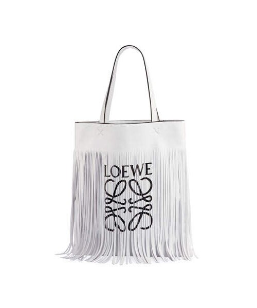 Loewe Vertical Fringe Logo Tote Bag 