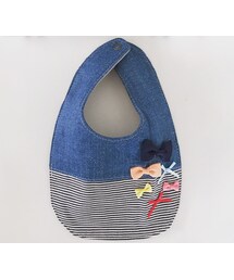Momo | いろいろリボンのデニムスタイ（ビブ）(スタイ/よだれかけ)