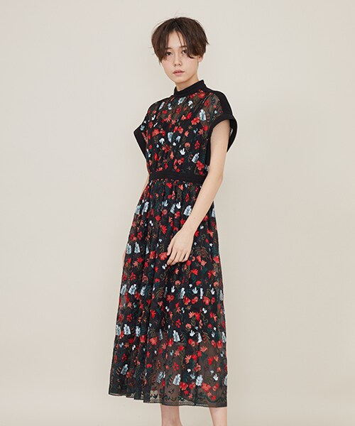 LOKITHO 刺繍　FLOWER EMBROIDERY ドレス