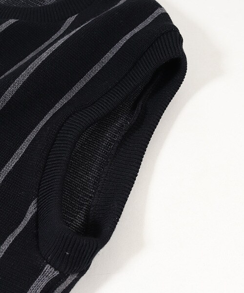 CAMBIO（カンビオ）の「ストライプニットベスト（その他・メンズ・Black/Navy/Beige・Sサイズ/Mサイズ/Lサイズ）」の16枚目の写真