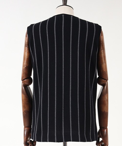 CAMBIO（カンビオ）の「ストライプニットベスト（その他・メンズ・Black/Navy/Beige・Sサイズ/Mサイズ/Lサイズ）」の12枚目の写真