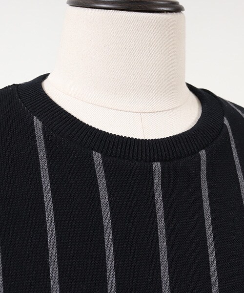 CAMBIO（カンビオ）の「ストライプニットベスト（その他・メンズ・Black/Navy/Beige・Sサイズ/Mサイズ/Lサイズ）」の13枚目の写真