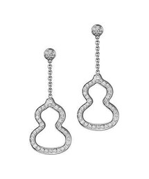 Qeelin キーリンWulu Pearl ピアス　2個セット Qeelin Petite Wulu stud earrings 18K Rose Gold Diamond jade