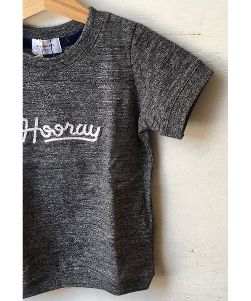 cache cache（カシュ カシュ）の「ARCH&LINE SLUB HOORAY TEE(charcoal)（Tシャツ/カットソー・キッズ・その他）」の2枚目の写真