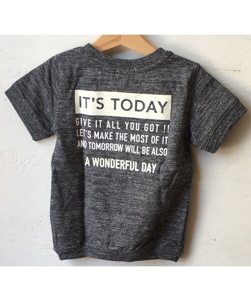cache cache（カシュ カシュ）の「ARCH&LINE SLUB HOORAY TEE(charcoal)（Tシャツ/カットソー・キッズ・その他）」の3枚目の写真