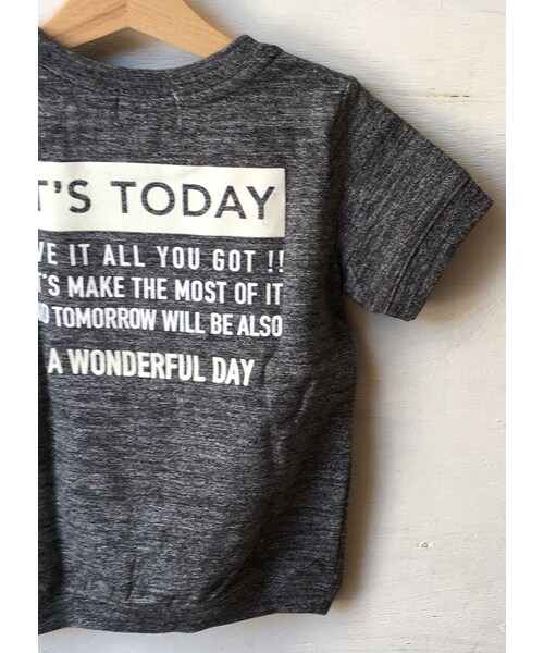 cache cache（カシュ カシュ）の「ARCH&LINE SLUB HOORAY TEE(charcoal)（Tシャツ/カットソー・キッズ・その他）」の4枚目の写真