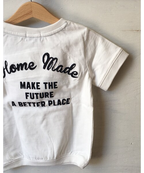 cache cache（カシュ カシュ）の「ARCH&LINE SLUB JUST FOR FUN TEE(white)（Tシャツ/カットソー・キッズ・その他）」の4枚目の写真