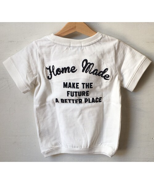 cache cache（カシュ カシュ）の「ARCH&LINE SLUB JUST FOR FUN TEE(white)（Tシャツ/カットソー・キッズ・その他）」の3枚目の写真