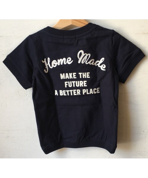 cache cache（カシュ カシュ）の「ARCH&LINE SLUB JUST FOR FUN TEE(navy)（Tシャツ/カットソー・キッズ・その他）」の3枚目の写真