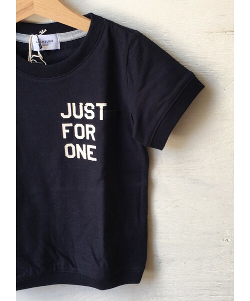 cache cache（カシュ カシュ）の「ARCH&LINE SLUB JUST FOR FUN TEE(navy)（Tシャツ/カットソー・キッズ・その他）」の2枚目の写真