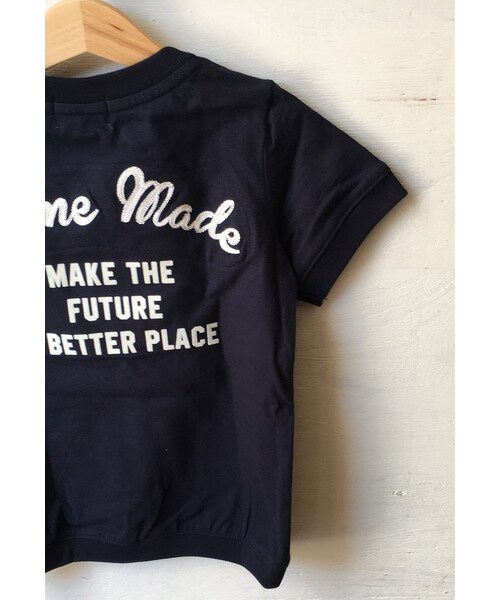 cache cache（カシュ カシュ）の「ARCH&LINE SLUB JUST FOR FUN TEE(navy)（Tシャツ/カットソー・キッズ・その他）」の4枚目の写真