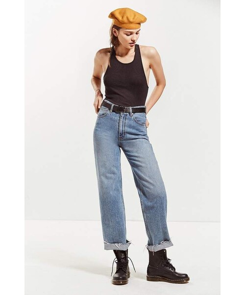 URBAN OUTFITTERS(アーバンアウトフィッターズ)の「Urban Outfitters UO Grandpa Ribbed Knit Tank Top(タンクトップ・レディース・Black・XS/S/M/L/XL)」の7枚目の写真