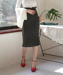 DHOLIC | ウエストゴムドットプリーツスカート(スカート)