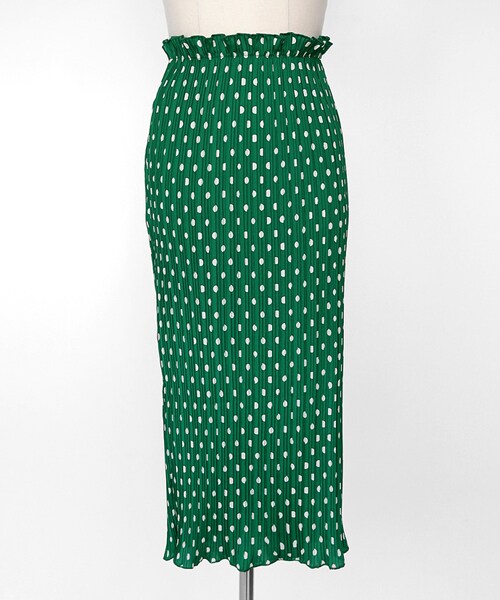 DHOLIC(ディーホリック)の「ウエストゴムドットプリーツスカート(スカート・レディース・ホワイト/ブラック/グリーン/イエロー・FREE)」の3枚目の写真