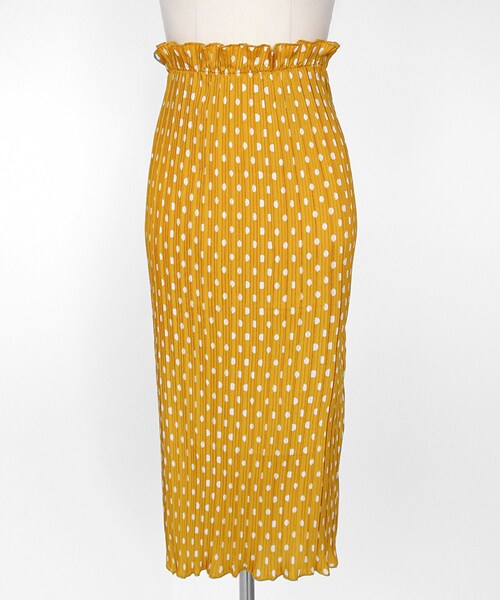 DHOLIC(ディーホリック)の「ウエストゴムドットプリーツスカート(スカート・レディース・ホワイト/ブラック/グリーン/イエロー・FREE)」の4枚目の写真