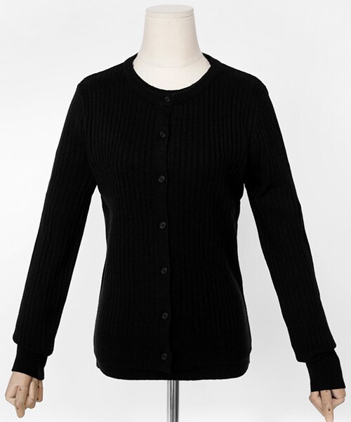 DHOLIC(ディーホリック)の「アクリルスリムカーディガン(カーディガン/ボレロ・レディース・ブラック/グリーン/ベージュ/ホワイト/イエロー・FREE)」の1枚目の写真