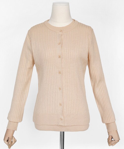 DHOLIC(ディーホリック)の「アクリルスリムカーディガン(カーディガン/ボレロ・レディース・ブラック/グリーン/ベージュ/ホワイト/イエロー・FREE)」の3枚目の写真