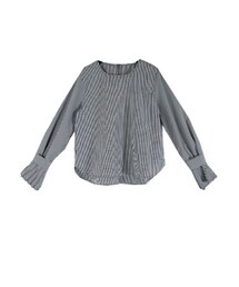 STYLEBLOCK | 先染めギンガムチェックプリーツカフブラウス(シャツ/ブラウス)