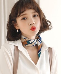 DHOLIC | コントラストパターンスカーフ(ストール/ショール)