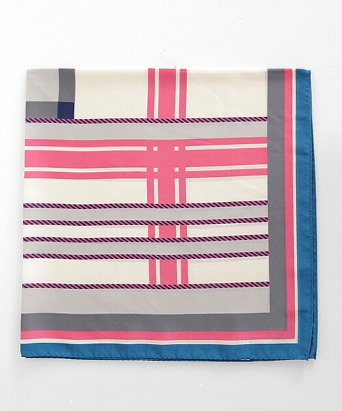 DHOLIC（ディーホリック）の「コントラストパターンスカーフ（ストール/ショール・レディース・グリーン/ブルー/ピンク・ONE）」の3枚目の写真