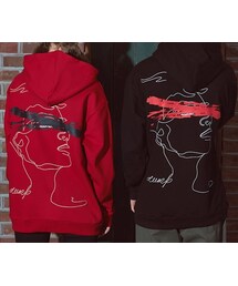 Understudyclub | 950g agonize パーカー (ブラック & レッド)(パーカー)