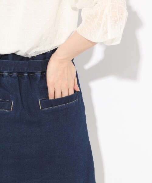 Heather（ヘザー）の「ベルトツキアソートミニスカート（スカート・ブラック系/ベージュ/デニム）」の15枚目の写真