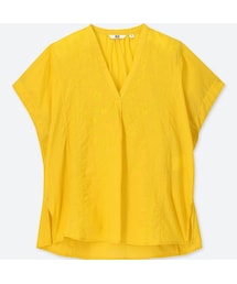 UNIQLO | コットンエンブロイダリーブラウス（半袖）(シャツ/ブラウス)
